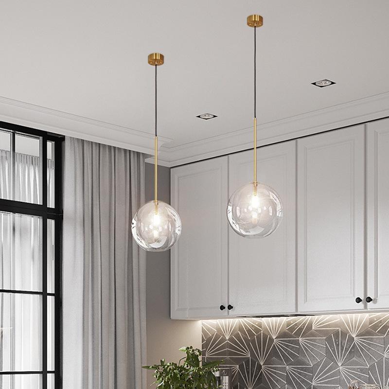 Kugelförmige Glasblasen-Hängeleuchte für elegante Restaurant- und Bar-Dekoration