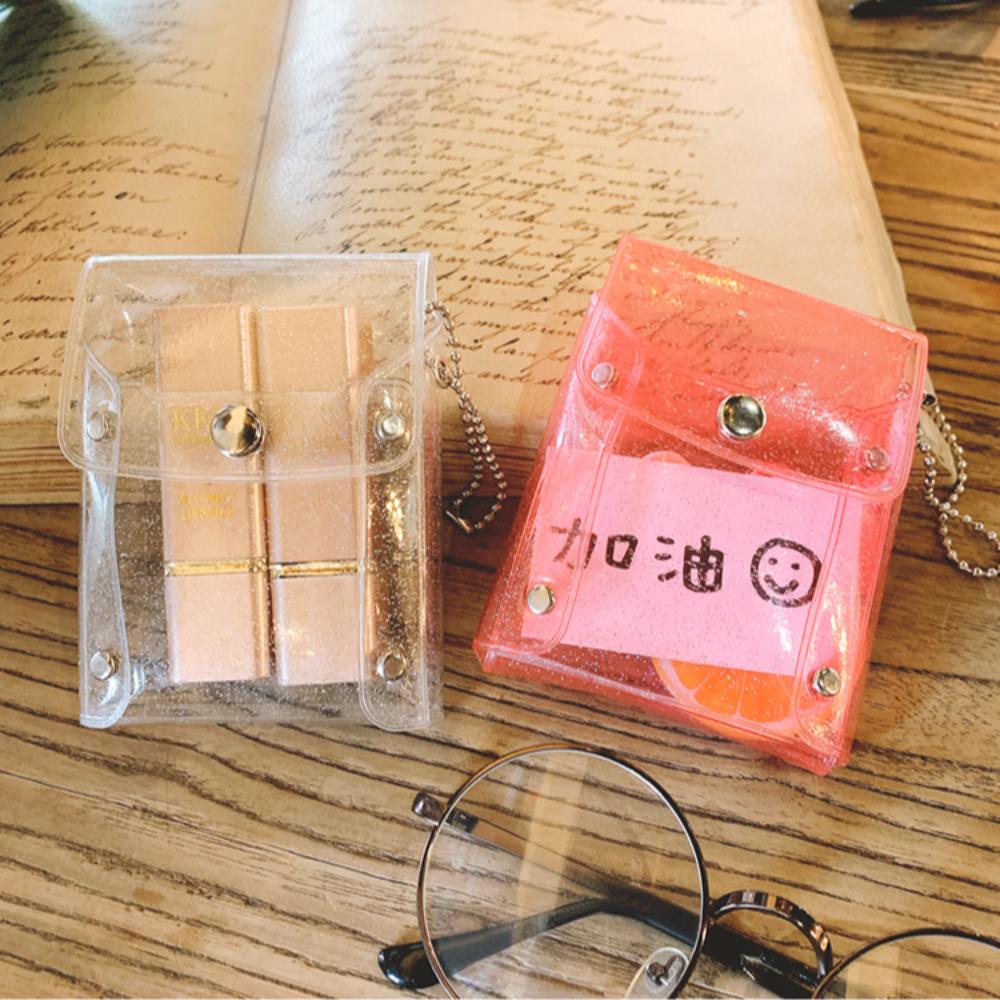 

Lip Balm Chapstick Pouch PVC Lipstick Holder Clear Keychain білий