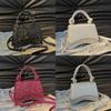 Elegant Black White Pink And Silver Sequin Handbag For Women Casual Daily Use