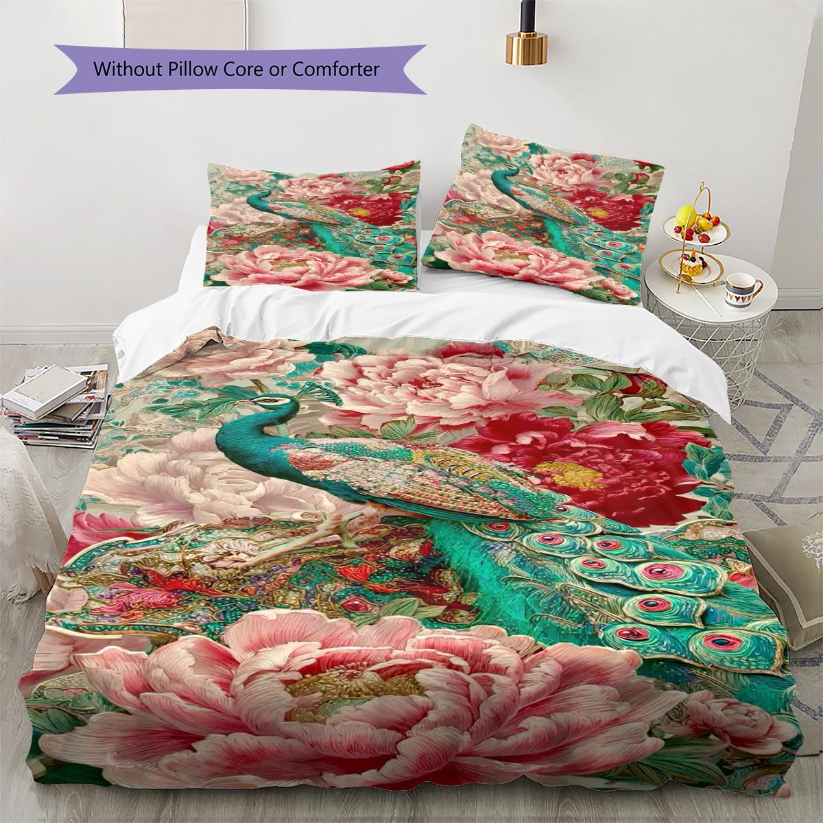 

Zebra Parrot Pattern Bedding Quilt Set Quilt Cover Pillowcase Home Decoration Gift (1 * duvet cover + 2 * pillowcase, without core) 135x200cm