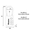 Master Lock Combination Travel Padlock TSA Certified, 36x93x15 mm
