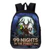 Hot Game 99 Nights In The Forest Deer Backpack Funny Cartoon Kindergarten School Bags Toddler Boy Girl Kids Orthopedic Backpack