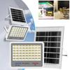 Solar Powered LED Flood Light IP67 Waterproof Outdoor Security Lights Auto-On Outdoor Wall Floodlight Timing for Patio Path Yard