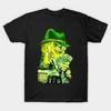 Asian Size Men Black Print T-shirt Gangsterss Spongebobss No-Cut Print Cotton Tshirt