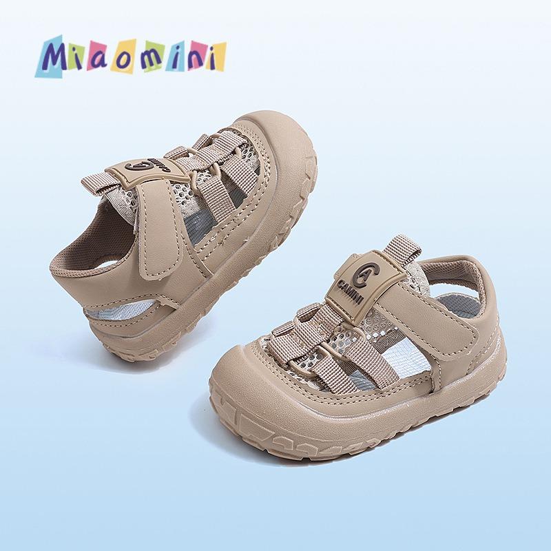 Baby Soft Soled Anti Kick Closed Toe Velcro Breathable Toddler First Walker Summer Sandals 16