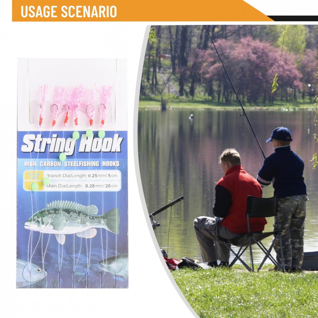 Fishing Hooks Colourful Fishing Tackle Plastic+steel