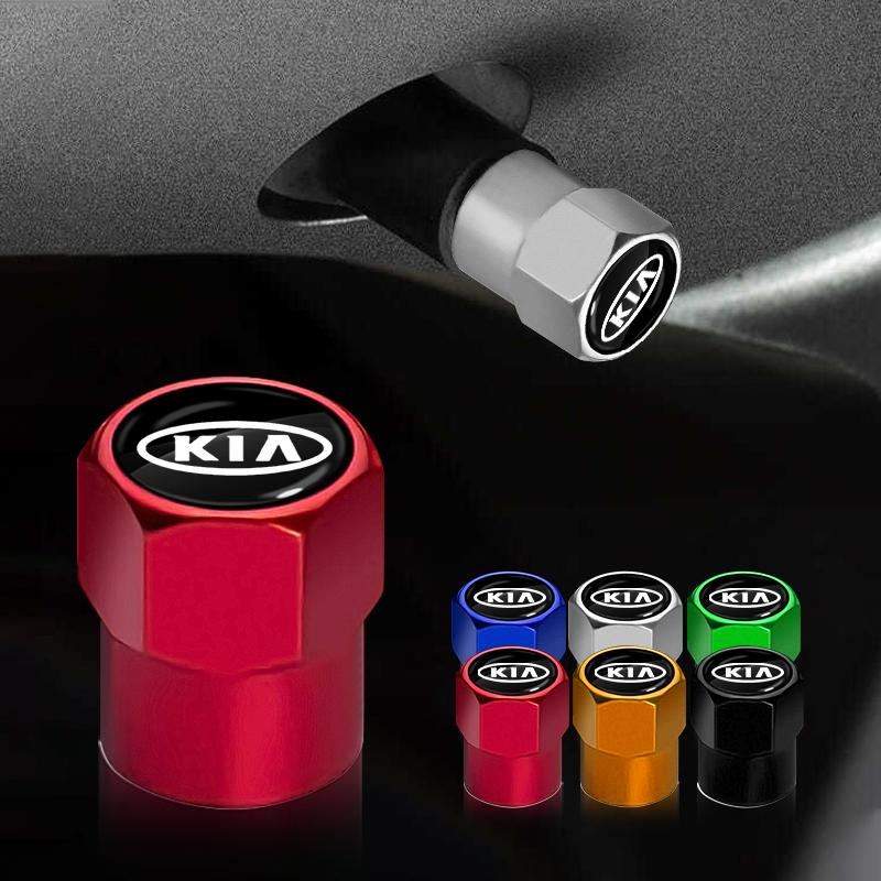 4Pcs/Set Car Wheel Tires Bolt-in Valve Caps Badge Car Accessories For KIA Rio Ceed Sportage Sorento K2 K3 K4 K5 K6 K7 K8 Soul Opeima