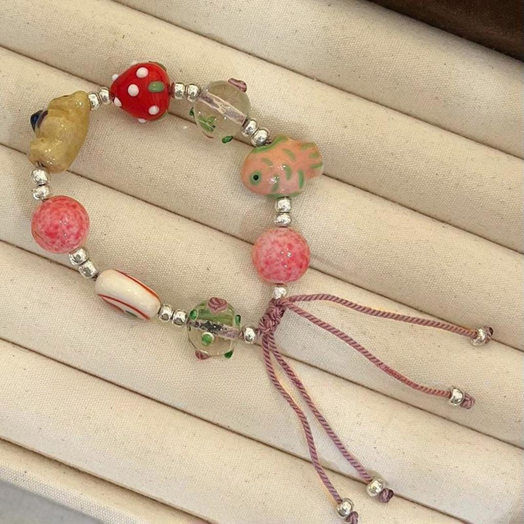 Fashionable Bear Charm Alloy Bracelet for Girls Lovely Sweetheart Jewelry Gifts Decoration for Teens Casual Wear