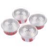 10Pcs Reusable Aluminum Foil Cup With Lid Pudding Cake Mold Air Fryer Tinfoil Box Baking Tray Tinfoil Cups Baking Pastry Tools