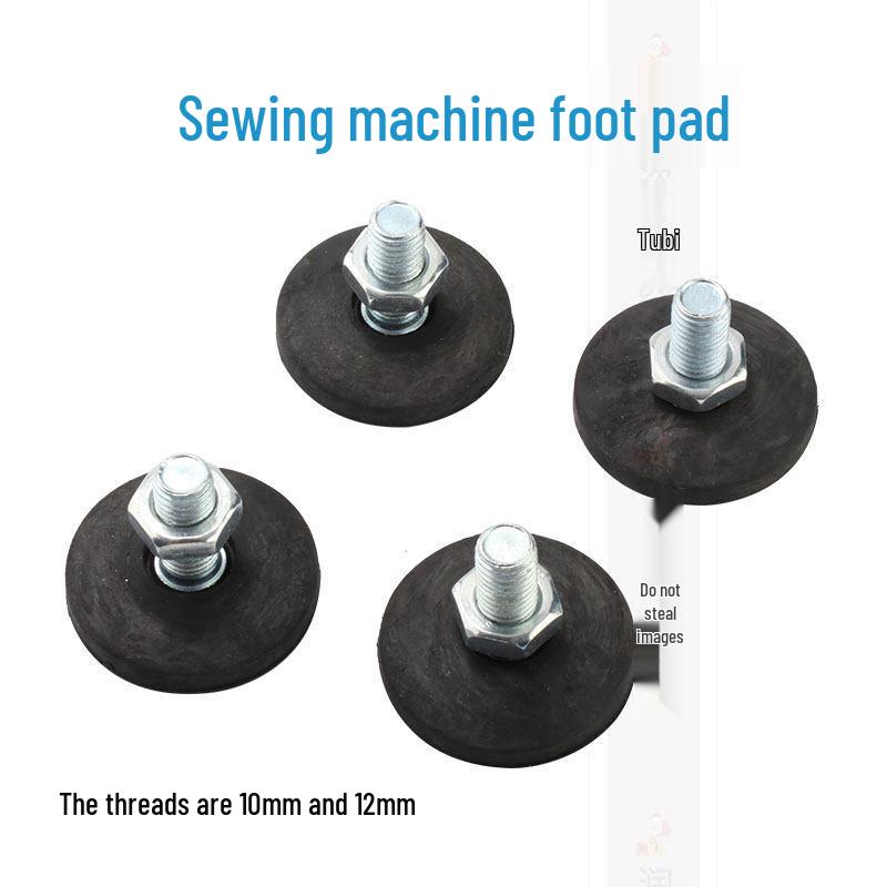 Industrial Sewing Machine Parts: Frame Feet, Base Feet, Threading Feet, Flat Bed Machine Foot Pad 12mm Thick Foot Pads (4 pieces)