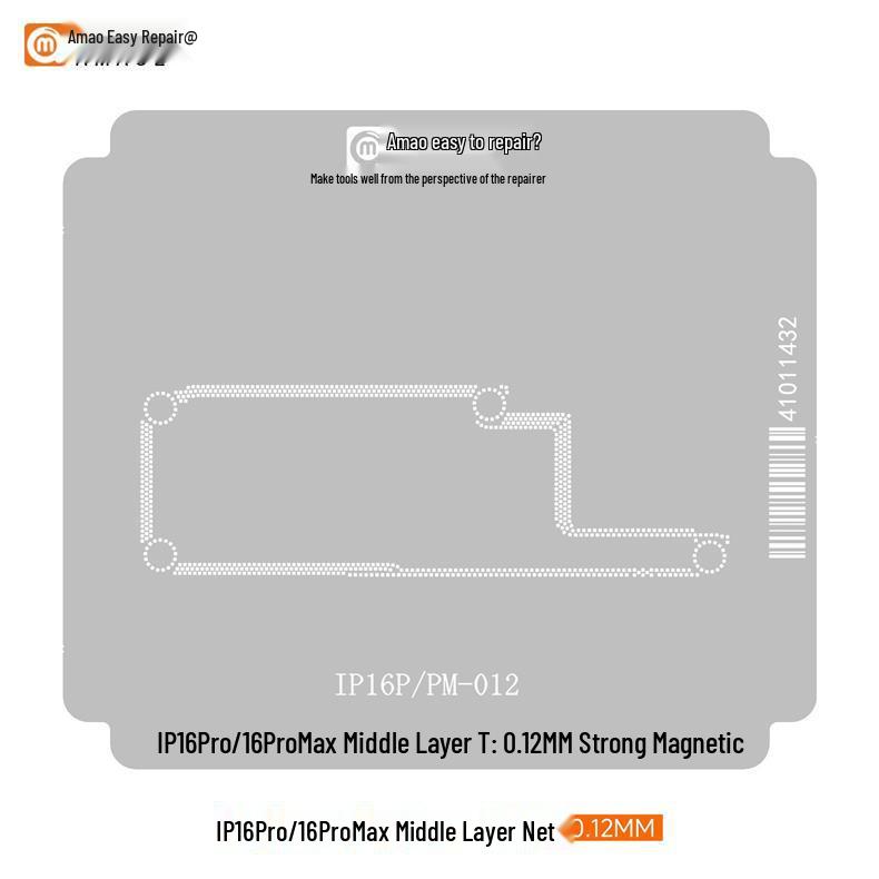 Amaoe Yixiu IP16 Solder Paste Stencil for iPhone 16/Pro/Max/Mid-layer/A18 CPU