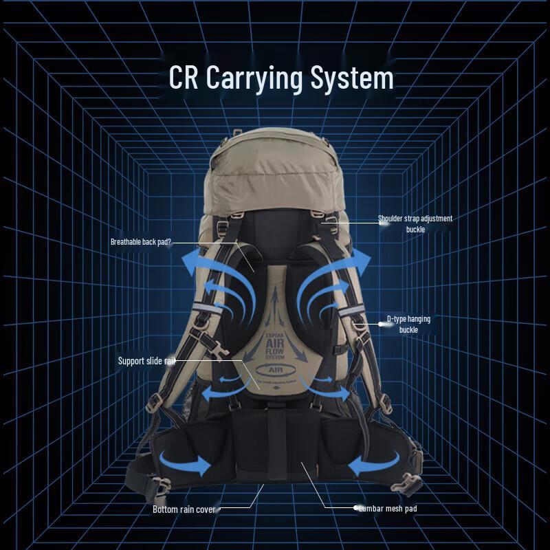 Naturehike 70L Lightweight Multi-functional Hiking Backpack