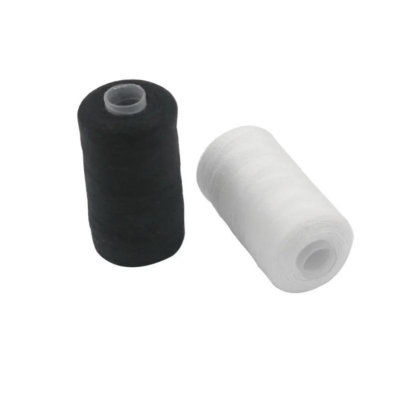 2Pcs 500M Sewing Thread Polyester Thread Set Strong And Durable Black White Sewing Threads For Hand Machines