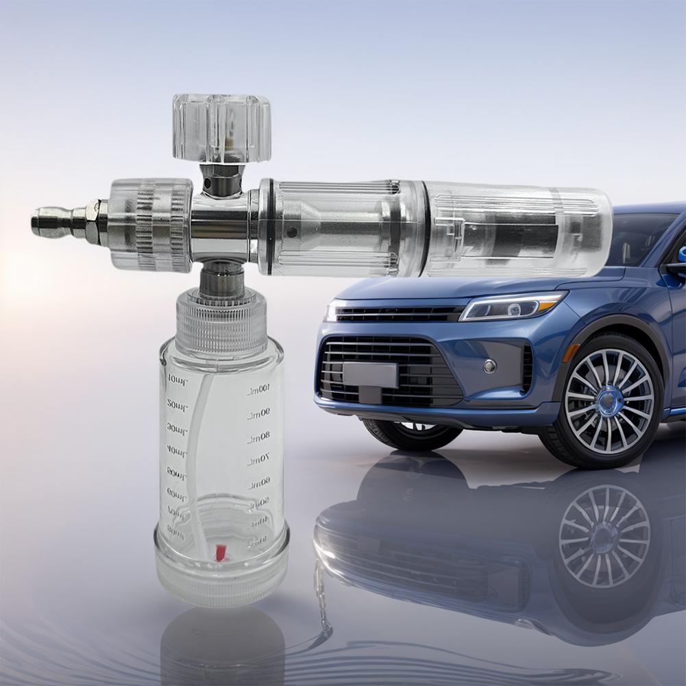 100ml Liquid Foam Sprayer Adjustable 4500PSI Pressure Washer Gun with 1/4 Inch Quick Connector Foam Spray Pot for Car Wash