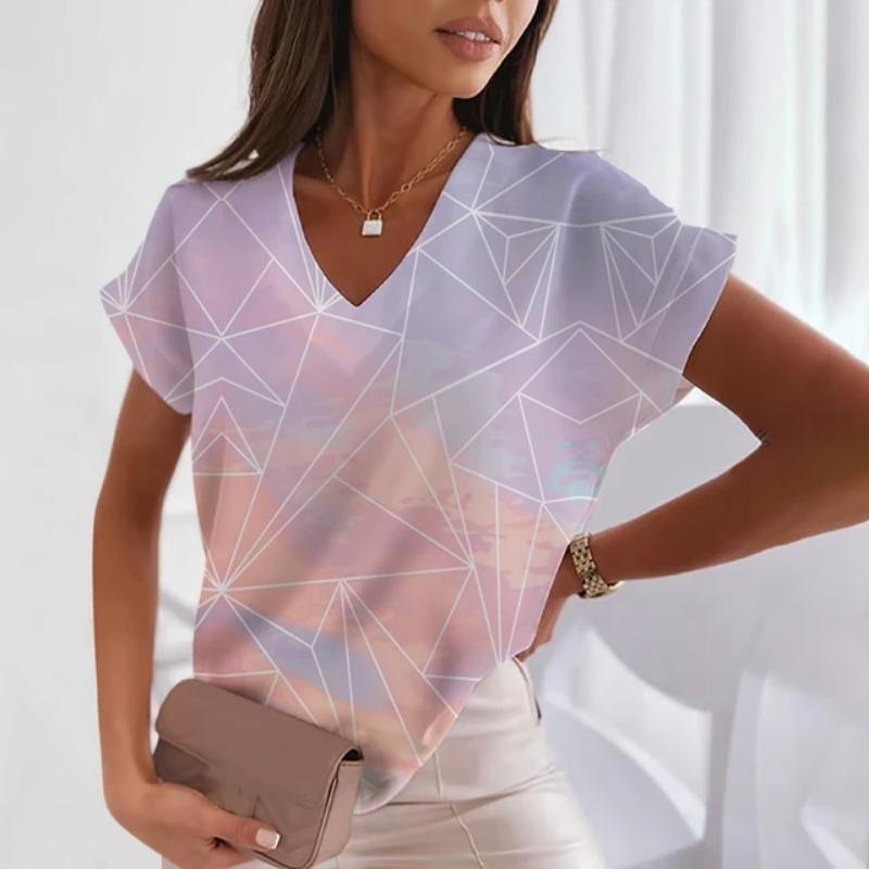 New Plaid Women\\'s T-Shirt Summer Street Trend Fashion Short Sleeve Loose 100 Match Personality Half Sleeve 3D Printed Top