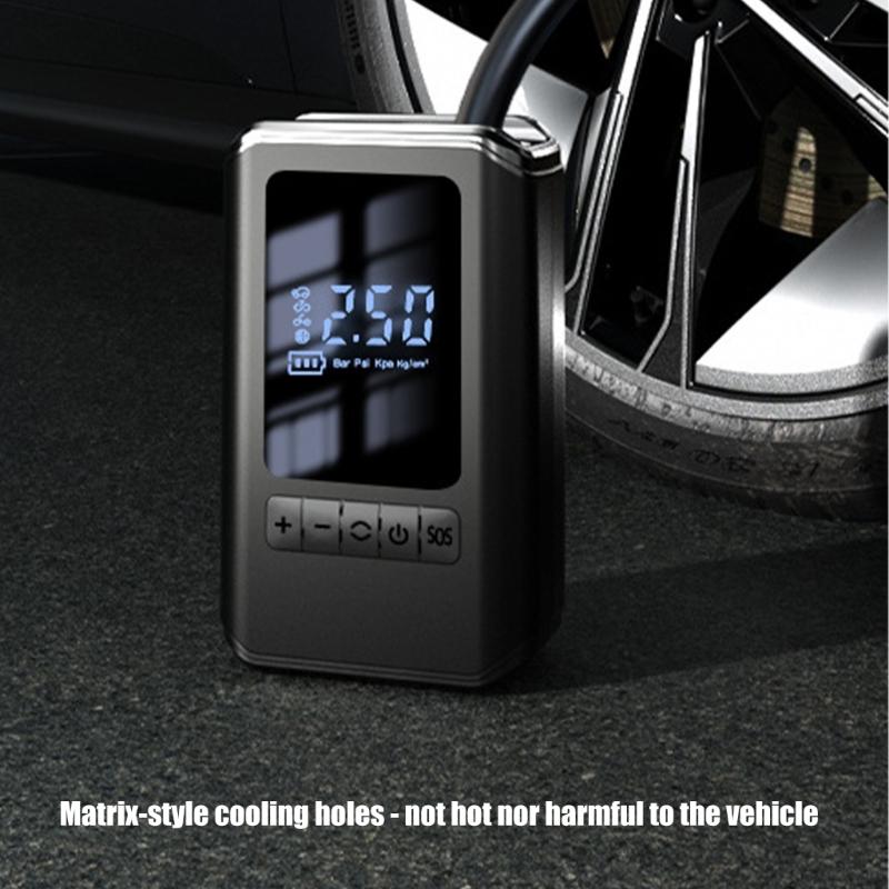 Wireless Tire Inflator Car Air Compressor Air Pumps with Flashlight and Pressure Gauge Tire Inflator for Car Bike Ball