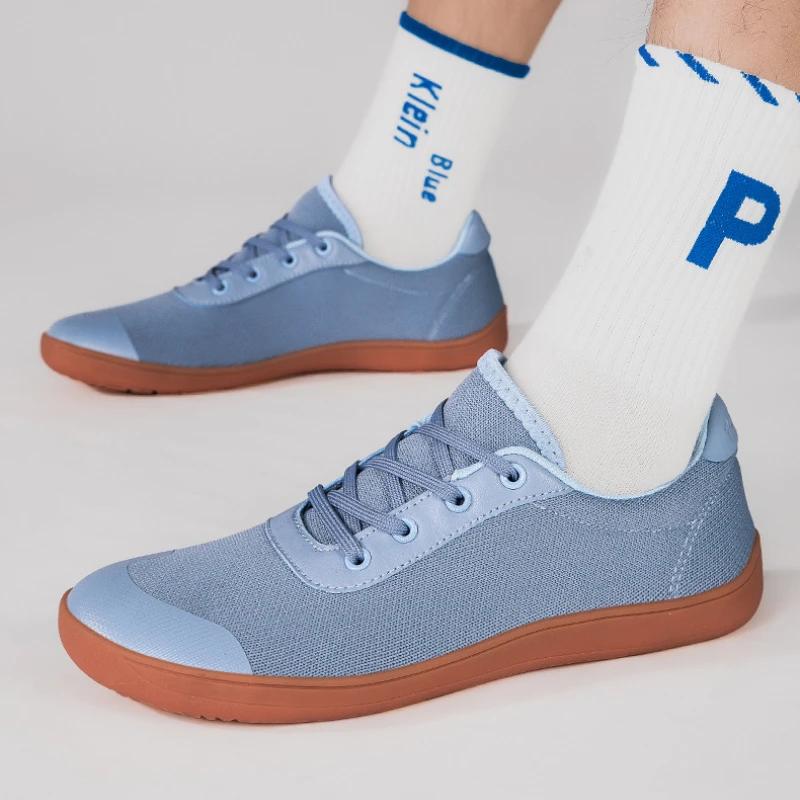 Pánské bosé boty s širokou špičkou Módní prodyšné pánské plátěné tenisky Měkká podrážka s nulovým dropem Širší špička Lehké běžecké boty Pánské