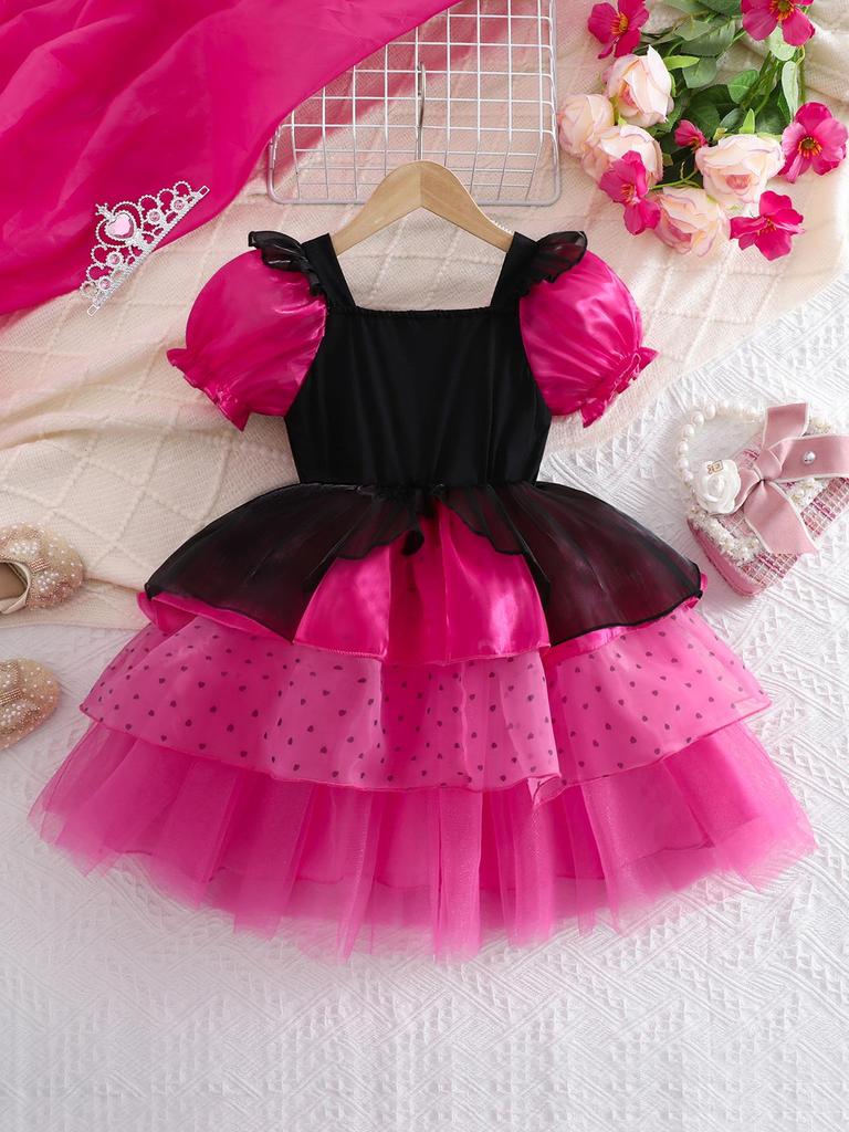 Fuchsia Lolita Kuromi Princess Dress for Girls' Stage Party