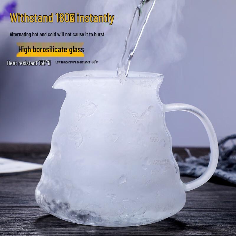 Pot de partage à café nuage en verre borosilicate élevé