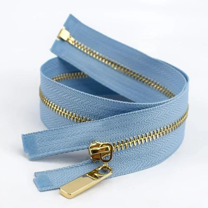 2/5Pcs 3# 40-70cm Open-end Metal Zippers for Sewing Jacket Coat Zipper Tapes Clothes Tent Zip Repair Kit DIY Garment Accessories