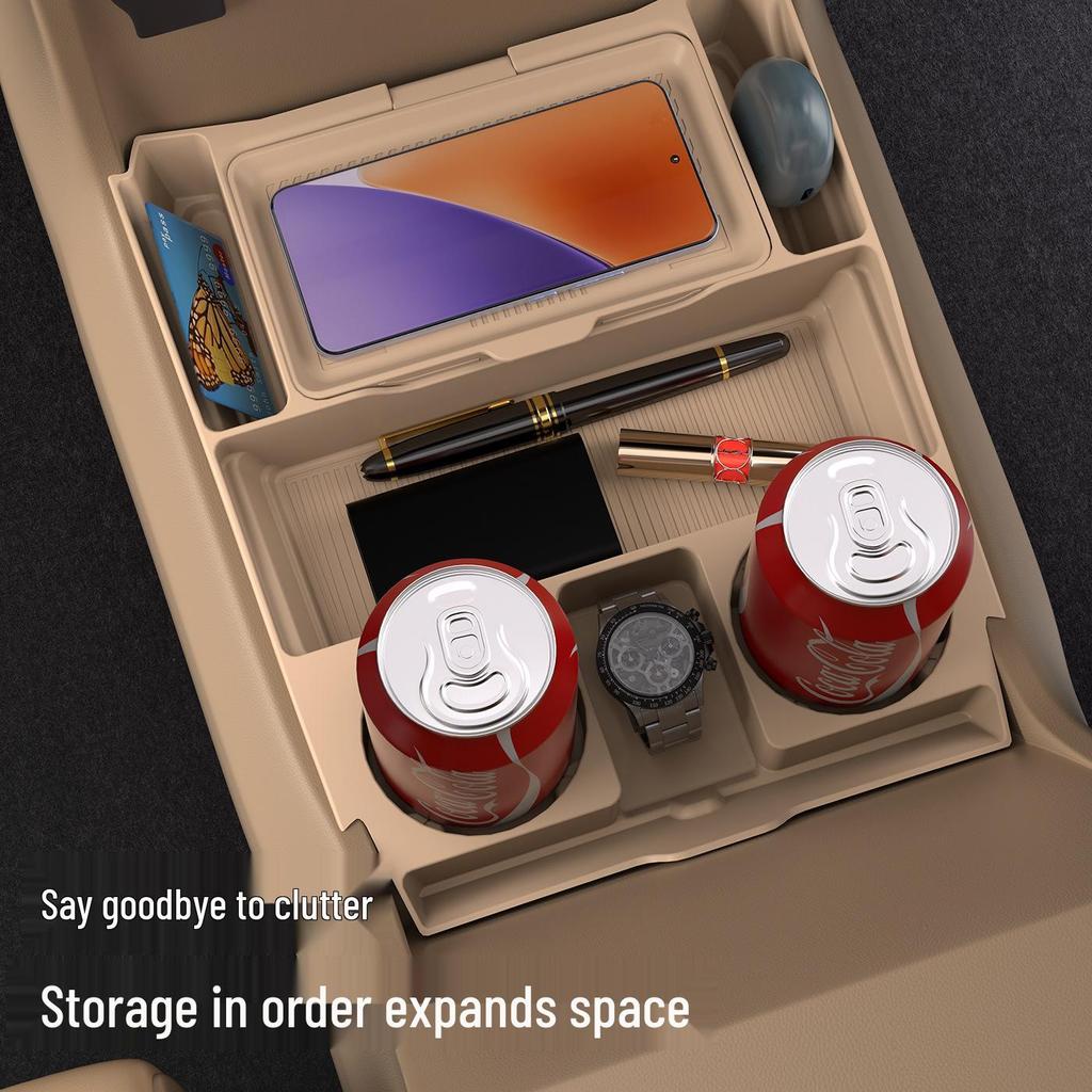 Fits 25 Chery Fengyun T11 models; this center console storage box provides a lower-level compartment for interior accessories modification.