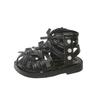 Baby Kids Walking Shoes Sweet Bows for Girls Princess Shoes High Top Side Zipper 2025 Summer New Kids Sandals Soft Sole Non-slip
