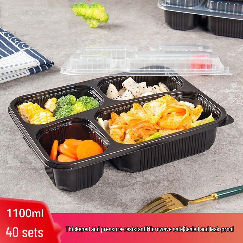 

Zebian Disposable Divided Food Containers with Lids