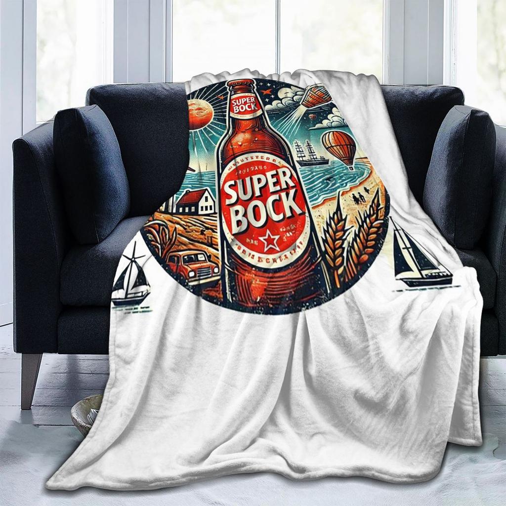 Super Bock Since Logo Anime Blanket Fleece Sofa Throw Blanket Lightweight for Couch Bedding Office Throws Bedspread Quilt