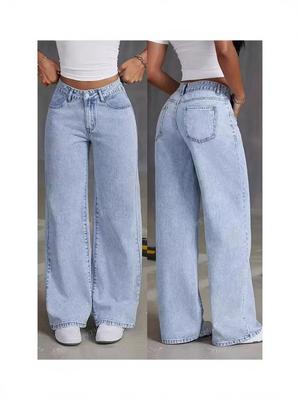 2026 Spring Collection: Women's Sweet & Spicy High-Waisted Straight-Leg Jeans, Loose Casual Plus Size