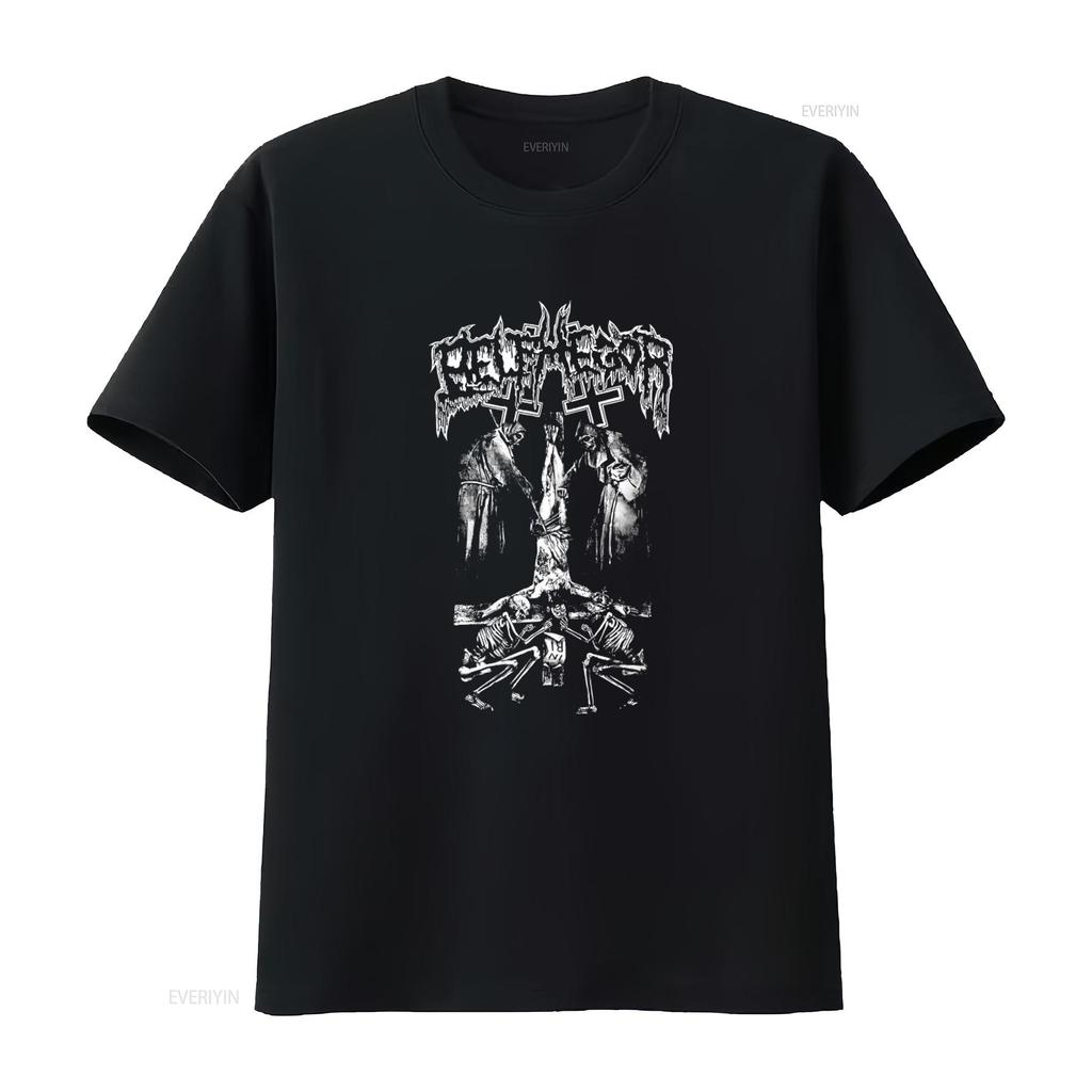 BELPHEGOR 'Crucifixion' T Shirt Gothic Horror Design for  vintage Washed streetwear Stretched Breathable Stylish Comfortable