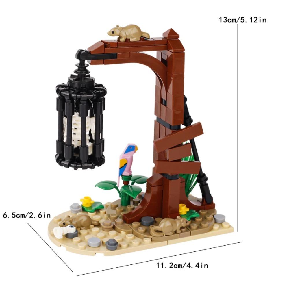 MOC Halloween Building Blocks Model Decorations Medieval Witches Vampires Thrones Kitchen Street Lamps Tombstones Toy Gift S025