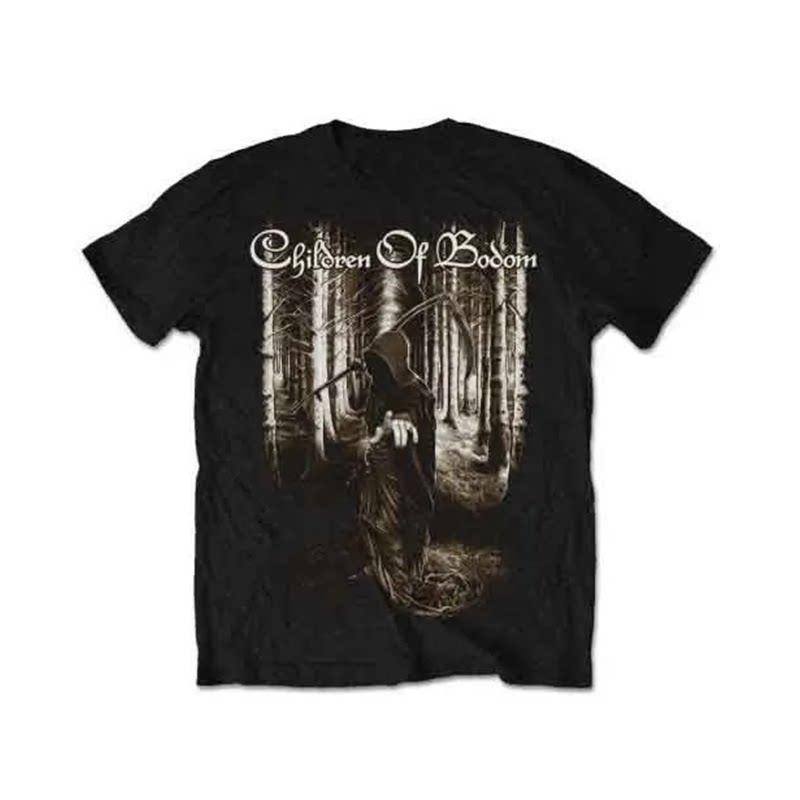 Hot Children of Bodom's Dark Metal Band "Death God" Print Short-Sleeved Cotton T-Shirt