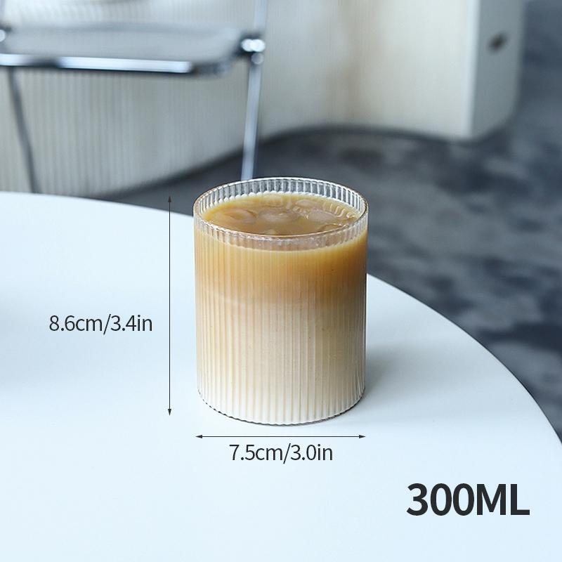 1-6pcs Glass Cup Water Bottle Drinking Glass Mugs Coffee Mug Whiskey Cocktail Glass Cups Kitchen Bar Water Cup Desk Accessorie