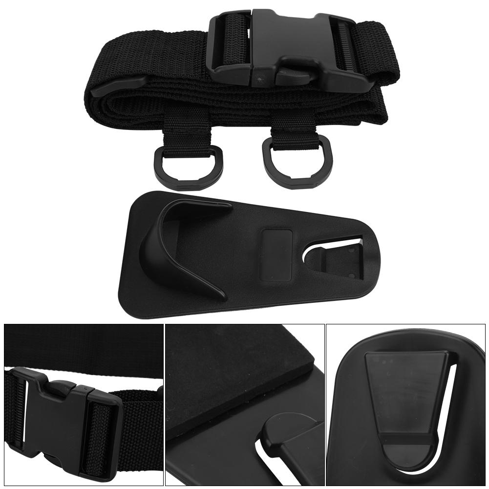 Black Professional Lightweight Adjustable Fishing Rod Holder Waist Belt Strap Tackle Tool
