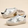Neue Leichte Sneaker Rutschfest Weichsohlig Damen Plateau Freizeitschuhe Stylisch Sternenmuster Weiße Sneaker