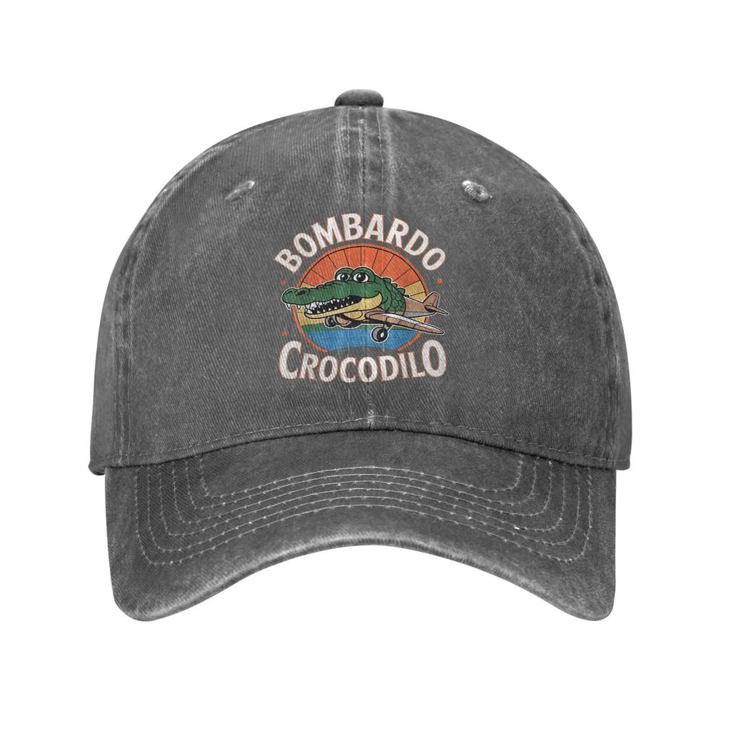Bombardino Crocodilo Casual Baseball Cap For Couple Women Spring Italian Brainrot Meme Hunting Trucker Hat Stylish Baseball Caps