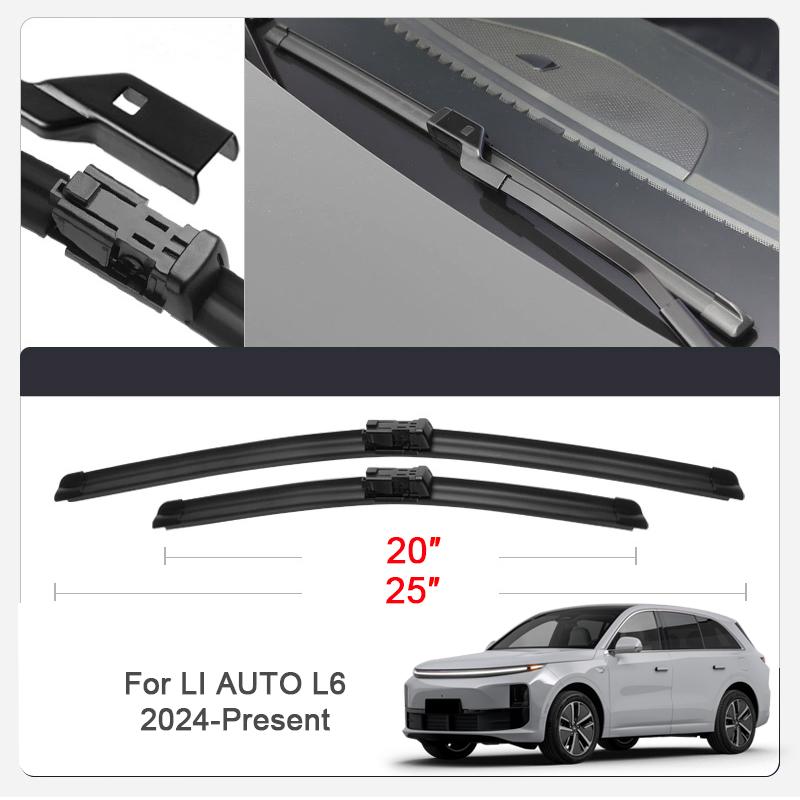 2PCS Car Blade Windshield Rubber Wiper For LIXIANG LI AUTO L6 L7 L8 L9 ONE 2022-2026 Cleaning Protect Auto External Accessory