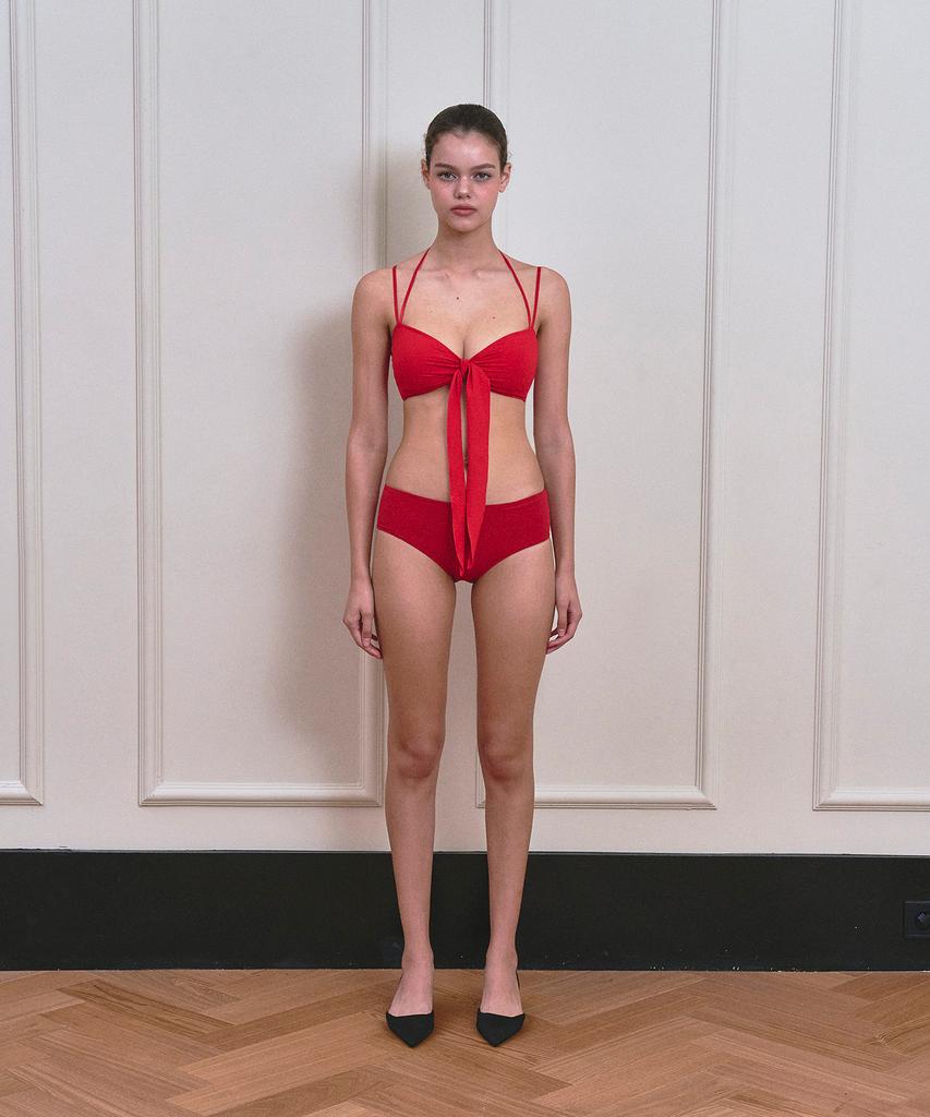 VINAJ Low-Waisted Bikini Panties (Red)
