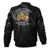 Giacca Biker in Pelle con Scollo a V - PU Pelle Trendy da Uomo per Primavera & Autunno