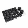 75 Pcs/Set Motorcycle Bolt Toppers Cover Black/Silver Chrome Cap With 5 Screw For Harley Road Glide FLT Road King FLH 2007-2013