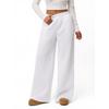 Ladies' Loose Comfortable Casual Fashionable Wide Leg Pants Solid Color And Plush High Waisted Pants
