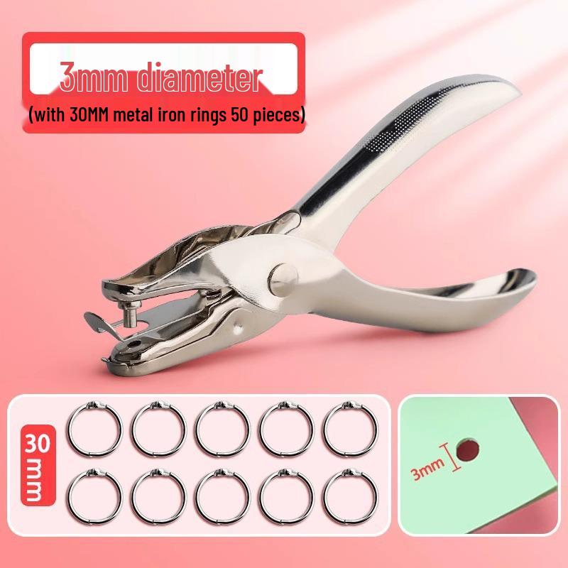 Round Hole Punch for Loose Leaf Binder