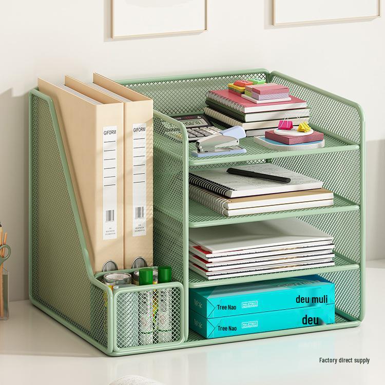 Metal Office Desk Organizer & File Storage Box