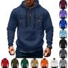 Men's Military Cargo Hoodies, Casual Quarter Zipper Pullover Tops With Multi Pockets