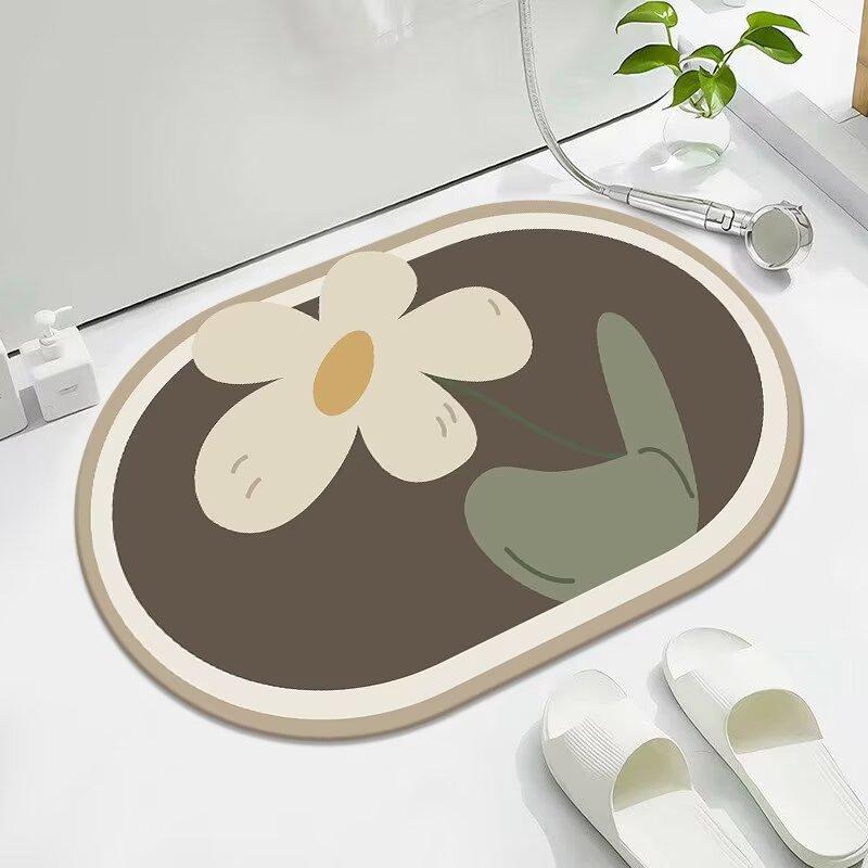 Absorbent Floor Mat Bathroom Absorbent Door Floor Mat Carpet Bathroom Diatom Mud Absorbent Mat Non-slip Toilet Toilet
