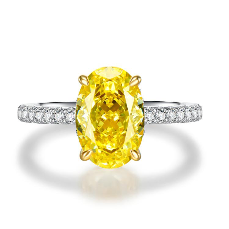 Longlongjin 2024 S925 Silver Oval Radiant Diamond Ring for Women