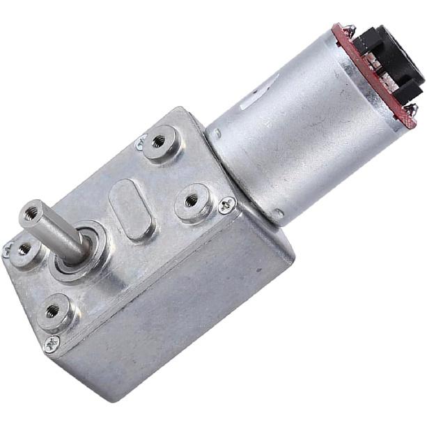 10RPM DC Worm Gear Motor 12V High Reduction High Dc Motor with Encoder Srong Self-Locking 6mm Output Shaft Gear Reduction Box Worm Gear Motor High