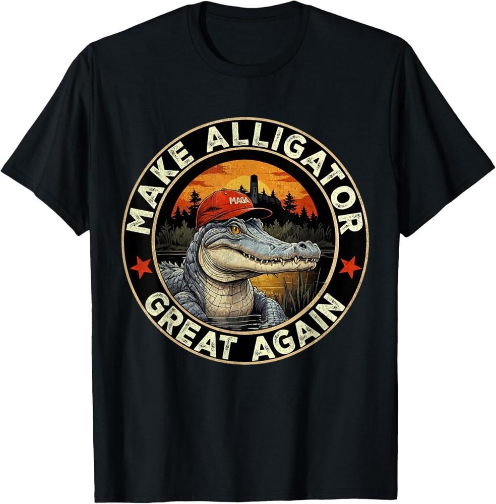 Make Alligator Great Again Political Humor For Men Women T-Shirt Unisex T-Shirt L