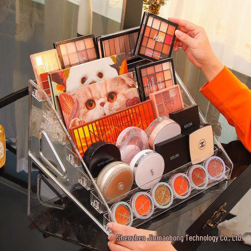 Clear Makeup Organizer: Eyeshadow, Lipstick, Skincare & Nail Art Storage Display