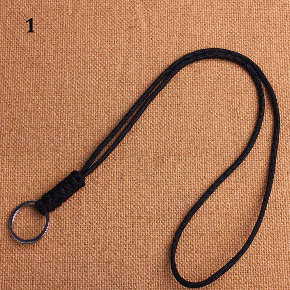 New Emergency Survival Backpack Self-Defense Lanyard Round Buckle Parachute Cord Key Ring Paracord Keychain
